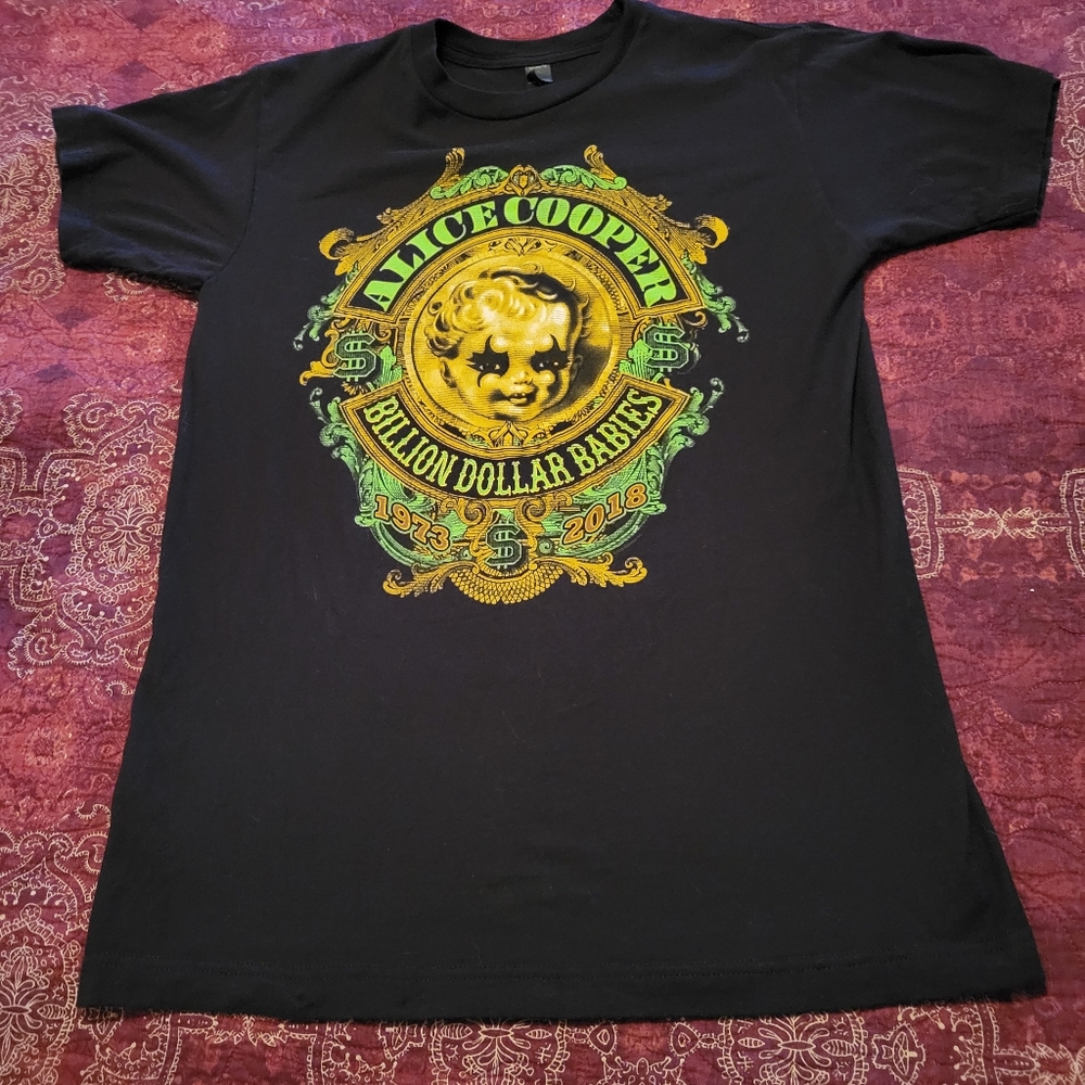 Alice Cooper rock t-shirt, black, excellent condition, cotton, men's medium size